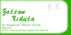 zoltan nikula business card